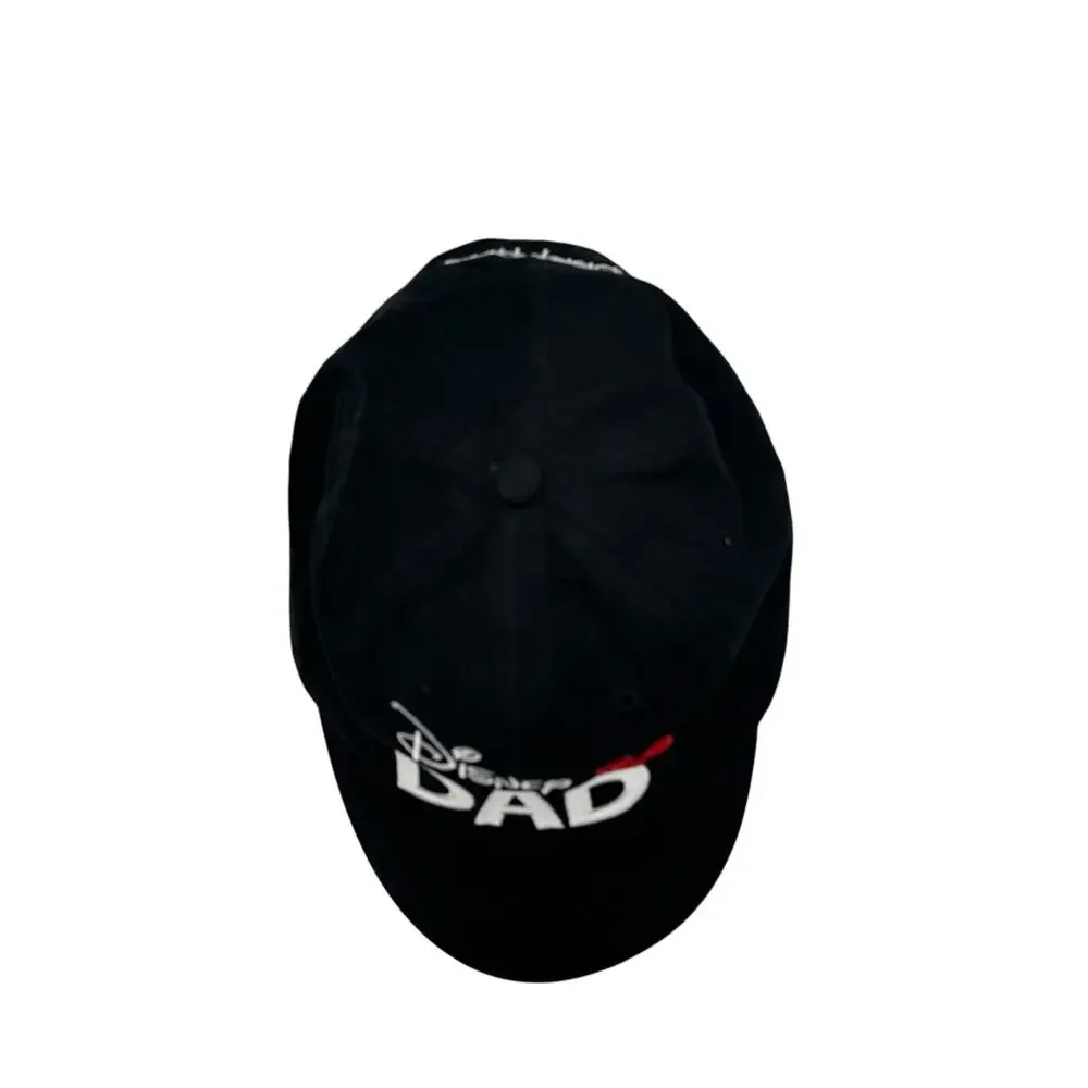 DISNEY PARKS *NEW* Disney Dad Black Hat Cap One Size Fits Most Cotton Canvas - Picture 5 of 7